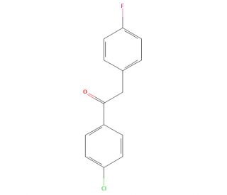 4&prime;-Chloro-2-(4-fluorophenyl)acetophenone (CAS 126866-15-7) - chemical structure image