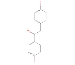 4&prime;-Fluoro-2-(4-fluorophenyl)acetophenone (CAS 366-68-7) - chemical structure image
