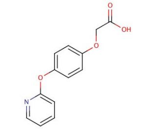 [4-(pyridin-2-yloxy)phenoxy]acetic acid - chemical structure image