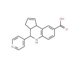 4-Pyridin-4-yl-3a,4,5,9b-tetrahydro-3H-cyclopenta-[c]quinoline-8-carboxylic acid - chemical structure image