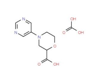 4-Pyrimidin-5-yl-morpholine-2-carboxylic acidcarbonate - chemical structure image