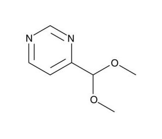 4-Pyrimidinecarboxaldehyde, dimethyl acetal (CAS 25746-87-6) - chemical structure image