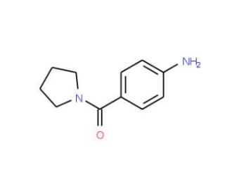 4-(pyrrolidin-1-ylcarbonyl)aniline (CAS 56302-41-1) - chemical structure image
