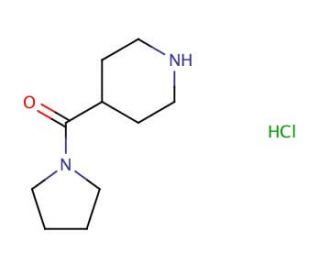 4-(pyrrolidin-1-ylcarbonyl)piperidine hydrochloride - chemical structure image