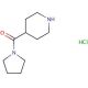 4-(pyrrolidin-1-ylcarbonyl)piperidine hydrochloride - chemical structure image
