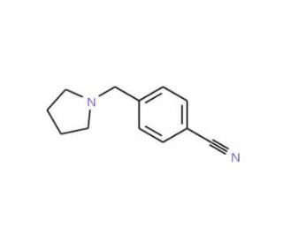 4-(pyrrolidin-1-ylmethyl)benzonitrile (CAS 78064-96-7) - chemical structure image