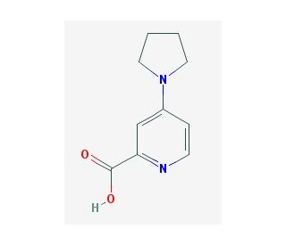 4-pyrrolidin-1-ylpyridine-2-carboxylic acid (CAS 66933-69-5 (HCl salt)) - chemical structure image