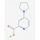 4-pyrrolidin-1-ylpyridine-2-carboxylic acid (CAS 66933-69-5 (HCl salt)) - chemical structure image