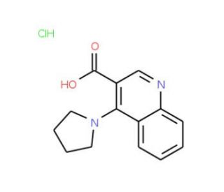 4-pyrrolidin-1-ylquinoline-3-carboxylic acid hydrochloride - chemical structure image