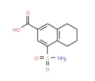 4-sulfamoyl-5,6,7,8-tetrahydronaphthalene-2-carboxylic acid - chemical structure image