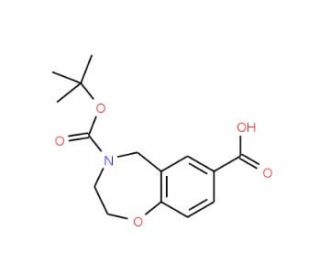 4-(tert-Butoxycarbonyl)-2,3,4,5-tetrahydro-1,4-benzoxazepine-7-carboxylic acid (CAS 1142210-79-4) - chemical structure image