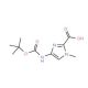 4-tert-Butoxycarbonylamino-1-methyl-1H-imidazole-2-carboxylic acid 的分子结构, CAS编号: 128293-64-1 4-tert-Butoxycarbonylamino-1-methyl-1H-imidazole-2-carboxylic acid (CAS 128293-64-1) - chemical structure image