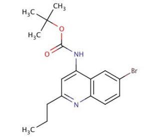 4-tert-Butoxycarbonylamino-6-bromo-2-propylquinoline (CAS 948290-88-8) - chemical structure image