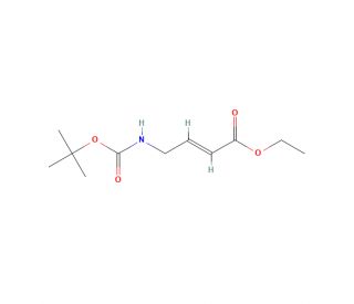 4-tert-Butoxycarbonylaminobut-2-enoic Acid Ethyl Ester (CAS 510729-27-8) - chemical structure image