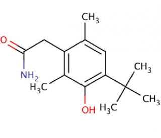 4-tert-Butyl-2,6-dimethyl-3-hydroxyphenylacetamide - chemical structure image