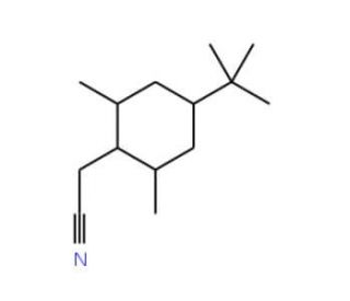 (4-tert-Butyl-2,6-dimethyl-phenyl)-acetonitrile (CAS 84803-57-6) - chemical structure image