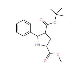 4-tert-Butyl 2-methyl (2R,4R,5S)-5-phenylpyrrolidine-2,4-dicarboxylate - chemical structure image