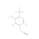 4-tert-Butyl-3-hydroxy-2,6-dimethylphenylacetonitrile (CAS 55699-10-0) - chemical structure image
