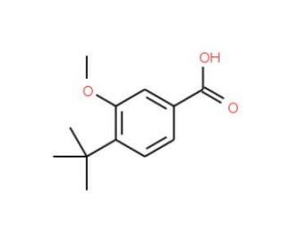 4-(tert-Butyl)-3-methoxybenzoic acid (CAS 79822-46-1) - chemical structure image