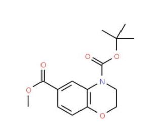 4-(tert-Butyl) 6-methyl 2,3-dihydro-4H-1,4-benzoxazine-4,6-dicarboxylate - chemical structure image