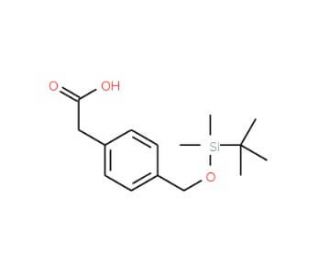 [4-(tert-Butyl-dimethyl-silanyloxymethyl)phenyl]-acetic acid (CAS 886363-54-8) - chemical structure image