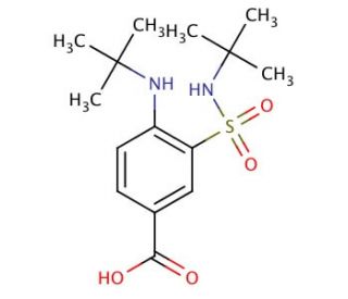 4-(tert-butylamino)-3-[(tert-butylamino)sulfonyl]benzoic acid - chemical structure image