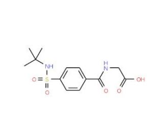 ({4-[(tert-butylamino)sulfonyl]benzoyl}amino)acetic acid - chemical structure image