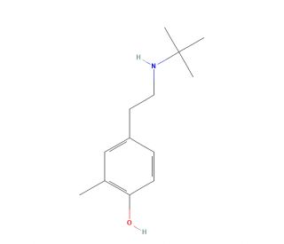 4-tert-Butylaminoethyl-2-methylphenol (CAS 132183-64-3) - chemical structure image