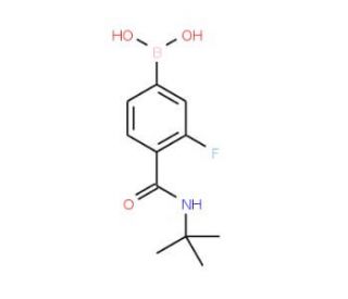 4-(tert-Butylcarbamoyl)-3-fluorobenzeneboronic acid (CAS 874289-18-6) - chemical structure image