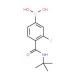 4-(tert-Butylcarbamoyl)-3-fluorobenzeneboronic acid (CAS 874289-18-6) - chemical structure image