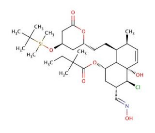 4-tert-Butyldimethylsilyl-5&prime;-chloro-4a&prime;-hydroxy-6&prime;-(hydroxyimino)methyl Simvastatin - chemical structure image
