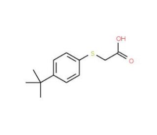 [(4-tert-butylphenyl)thio]acetic acid (CAS 4365-63-3) - chemical structure image
