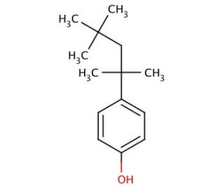 4-tert-Octylphenol (CAS 140-66-9) - chemical structure image