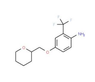 4-(Tetrahydro-2H-pyran-2-ylmethoxy)-2-(trifluoromethyl)aniline - chemical structure image