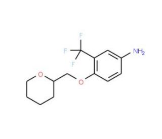 4-(Tetrahydro-2H-pyran-2-ylmethoxy)-3-(trifluoromethyl)aniline - chemical structure image