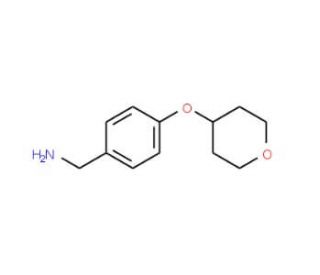 [4-(Tetrahydropyran-4-yloxy)phenyl]methylamine (CAS 864266-61-5) - chemical structure image