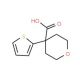 4-(Thien-2-yl)tetrahydro-2H-pyran-4-carboxylic acid (CAS 880166-18-7) - chemical structure image