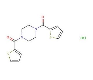 [4-(Thiophene-2-carbonyl)-piperazin-1-yl]-thiophen-2-yl-methanone hydrochloride - chemical structure image