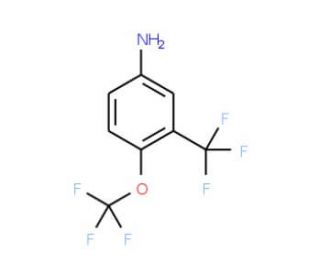 4-Trifluoromethoxy-3-trifluoromethyl-phenylamine (CAS 104678-68-4) - chemical structure image