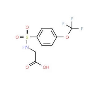 ({[4-(trifluoromethoxy)phenyl]sulfonyl}amino)acetic acid - chemical structure image