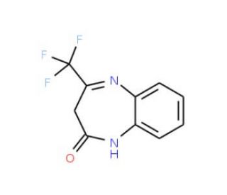 4-(trifluoromethyl)-1,3-dihydro-2H-1,5-benzodiazepin-2-one (CAS 2070-87-3) - chemical structure image