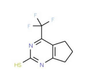 4-Trifluoromethyl-6,7dihydro-5H-cyclopenta-pyrimidine-2-thiol - chemical structure image
