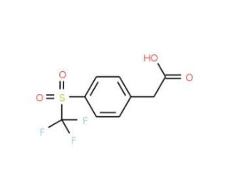 4-(Trifluoromethylsulfony)phenylacetic acid (CAS 1099597-82-6) - chemical structure image