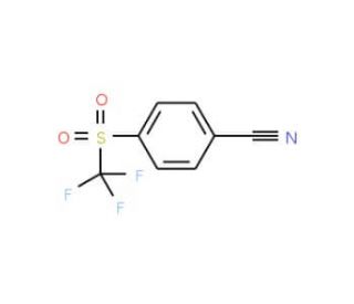 4-(Trifluoromethylsulphonyl)benzonitrile (CAS 312-21-0) - chemical structure image