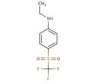4-(Trifluoromethylsulphonyl)-N-ethylaniline - chemical structure image