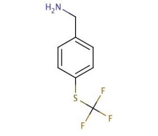 4-(Trifluoromethylthio)benzylamine (CAS 128273-56-3) - chemical structure image