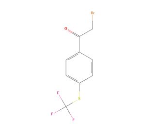 4-(Trifluoromethylthio)phenacyl bromide (CAS 2003-11-4) - chemical structure image