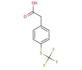 4-(Trifluoromethylthio)phenylacetic acid (CAS 102582-93-4) - chemical structure image