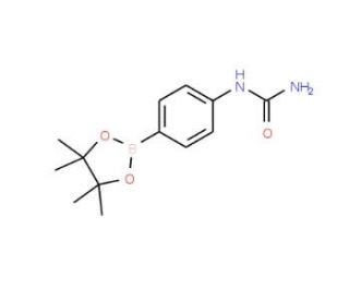 4-(Ureido)phenylboronic acid, pinacol ester (CAS 877134-77-5) - chemical structure image
