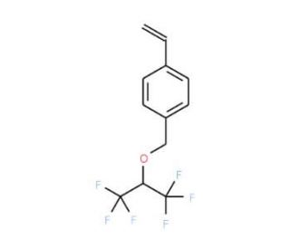 4-Vinylbenzyl 2H-perfluoroprop-2-yl ether (CAS 111158-92-0) - chemical structure image